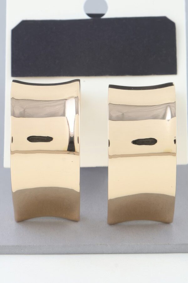 Polished Open Hoop Earrings – Shiny Compact Hoops