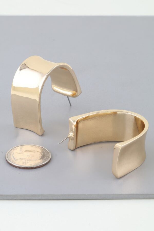 Polished Open Hoop Earrings – Shiny Compact Hoops
