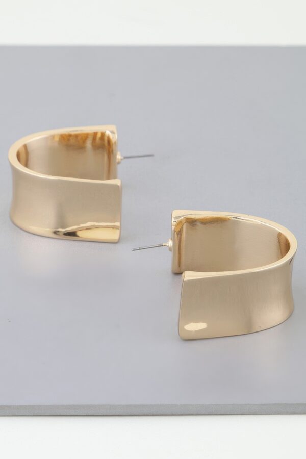 Polished Open Hoop Earrings – Shiny Compact Hoops