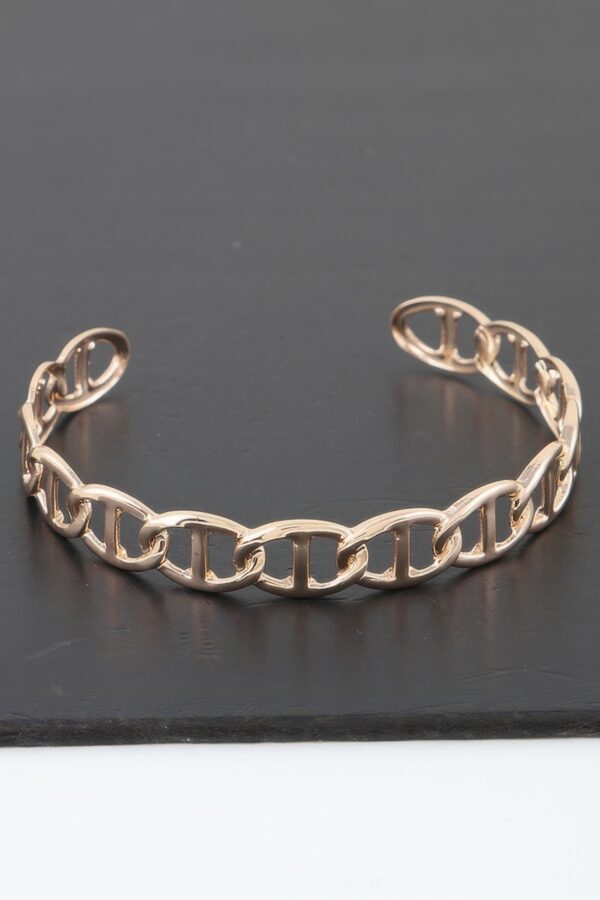 Mariner Chain Cuff Bracelet – Polished Metal