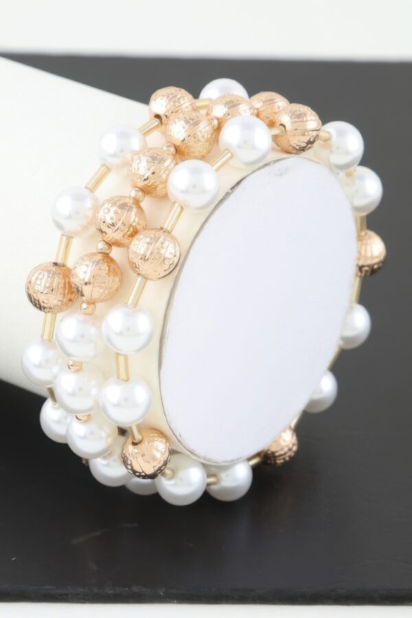 Multi Pearl Beaded Bracelet – Gold-Tone & Faux Pearls