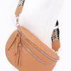 Faux Leather Crossbody Belt Bag – Sleek Zipper