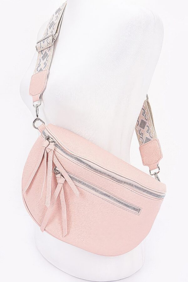 Faux Leather Crossbody Belt Bag – Sleek Zipper