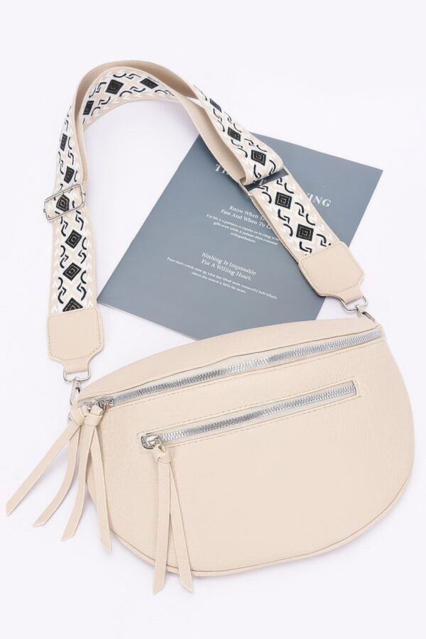 Faux Leather Crossbody Belt Bag – Sleek Zipper
