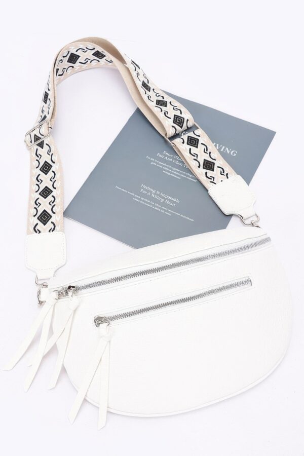 Faux Leather Crossbody Belt Bag – Sleek Zipper