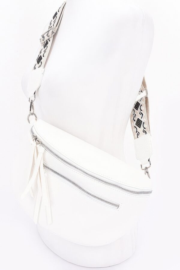 Faux Leather Crossbody Belt Bag – Sleek Zipper