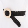 Braided Belt with Polished Metal Buckle – 2″ Wide