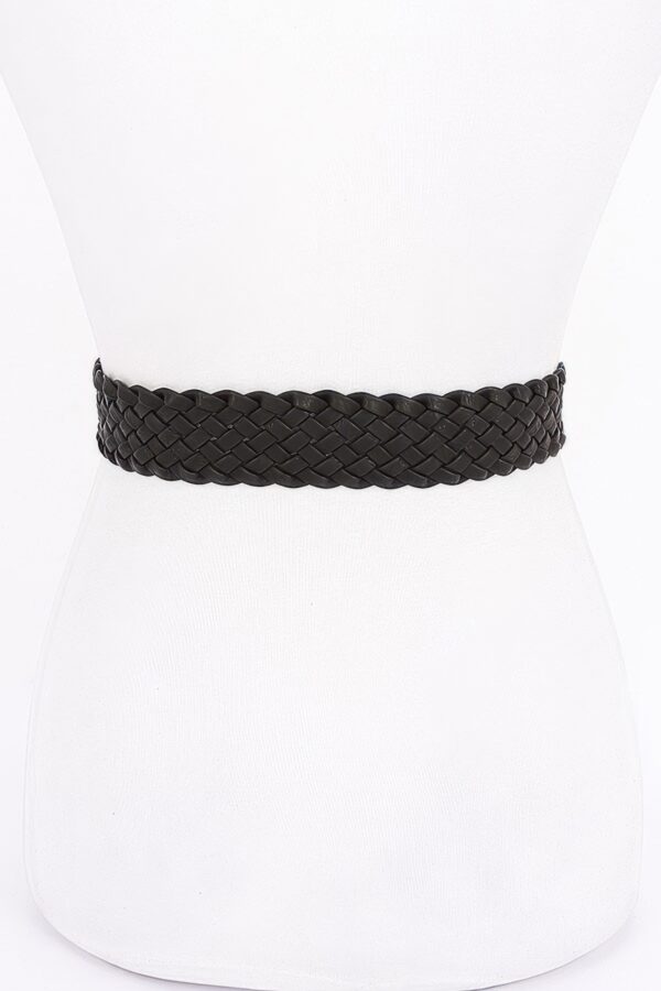 Braided Belt with Polished Metal Buckle – 2″ Wide