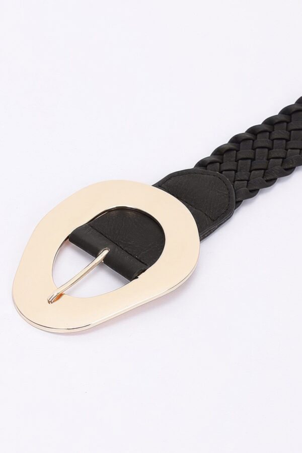 Braided Belt with Polished Metal Buckle – 2″ Wide