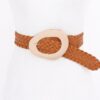 Braided Belt with Polished Metal Buckle – 2″ Wide