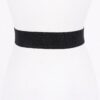 Slim Elastic Waist Belt with Gold-Tone Buckle