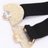 Slim Elastic Waist Belt with Gold-Tone Buckle