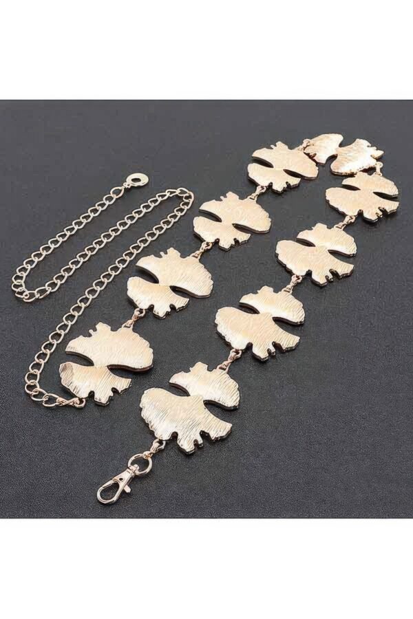 Leaf Chain Belt – Gold-Tone Iron