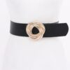 Knot-Detail PU Waist Belt with Metal Buckle