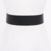 Knot-Detail PU Waist Belt with Metal Buckle