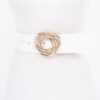 Knot-Detail PU Waist Belt with Metal Buckle