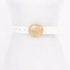 Chic Luxe Slim PU Belt with Metal Buckle Accent