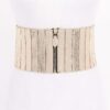 PU Zip-Front Wide Elastic Belt – Structured Waist