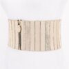 PU Zip-Front Wide Elastic Belt – Structured Waist