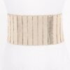 PU Zip-Front Wide Elastic Belt – Structured Waist