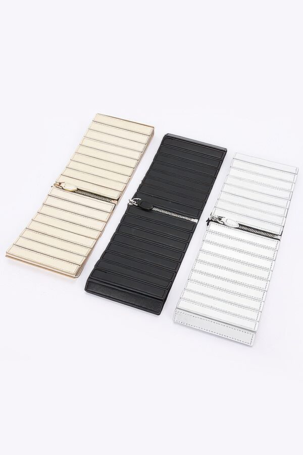 PU Zip-Front Wide Elastic Belt – Structured Waist