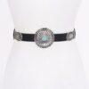 Vintage Multi-Metal PU Belt with Bead Detail