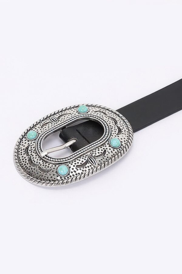 Vintage Multi-Metal PU Belt with Bead Detail