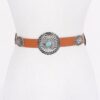 Vintage Multi-Metal PU Belt with Bead Detail