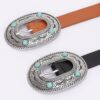 Vintage Multi-Metal PU Belt with Bead Detail