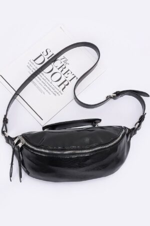 Urban Explorer Metallic Crossbody Bag with Bold Strap
