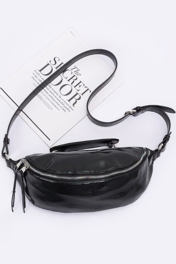 Urban Explorer Metallic Crossbody Bag with Bold Strap
