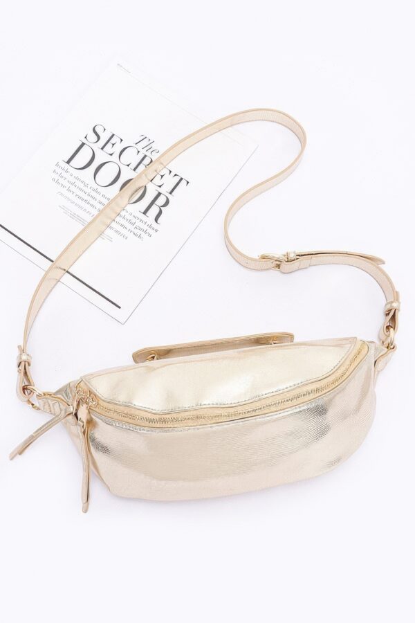 Urban Explorer Metallic Crossbody Bag with Bold Strap