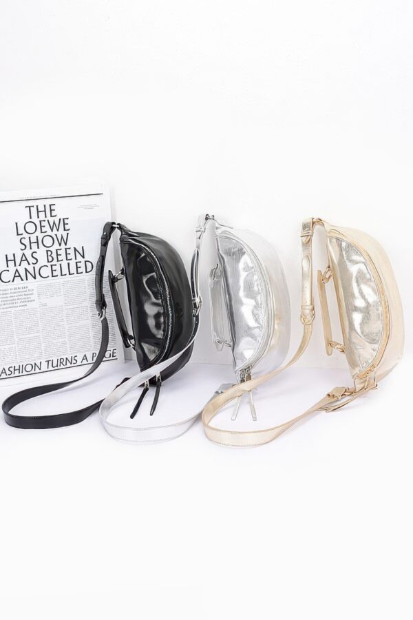 Urban Explorer Metallic Crossbody Bag with Bold Strap