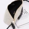 Polyurethane Crossbody Bag with Bold Strap – White