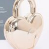 Heartbeat Metallic Acrylic Heart Bag with Chain Strap