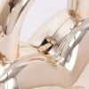 Heartbeat Metallic Acrylic Heart Bag with Chain Strap