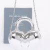 Heartbeat Metallic Acrylic Heart Bag with Chain Strap
