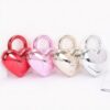 Heartbeat Metallic Acrylic Heart Bag with Chain Strap