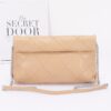 Mystique Quilted Faux Leather Clutch – Chain Strap