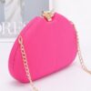 Satin Case Bag with Gold Chain – Structured Evening Clutch