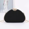 Satin Case Bag with Gold Chain – Structured Evening Clutch