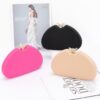 Satin Case Bag with Gold Chain – Structured Evening Clutch