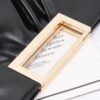 Gilded Noir Faux Leather Clutch with Gold Handle