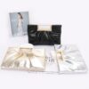 Gilded Noir Faux Leather Clutch with Gold Handle