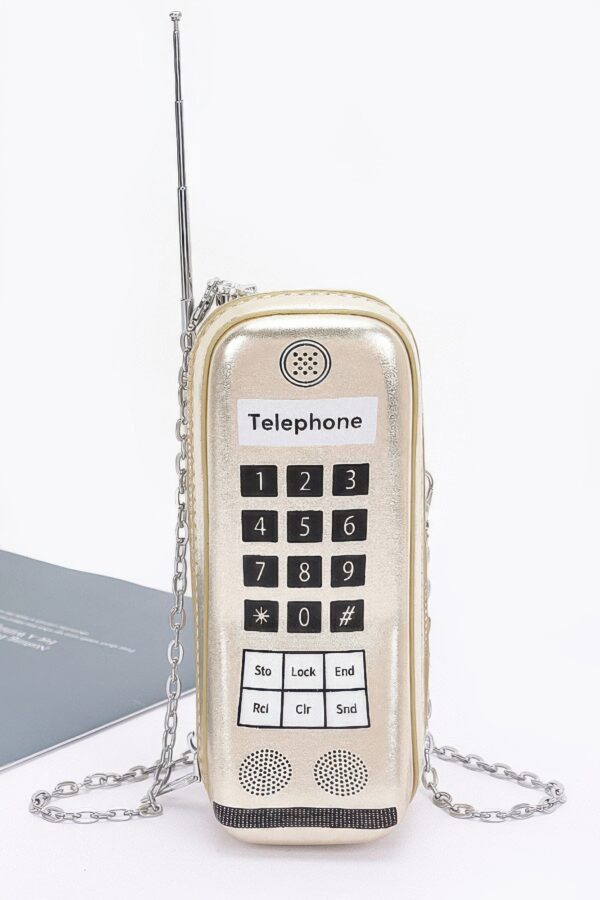 ChainLink Mobile Metallic Phone-Shaped Bag