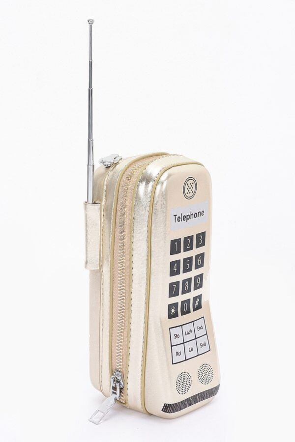 ChainLink Mobile Metallic Phone-Shaped Bag