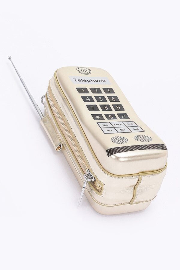 ChainLink Mobile Metallic Phone-Shaped Bag