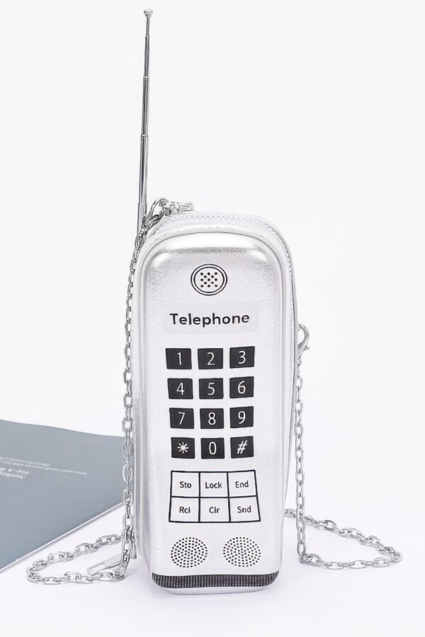 ChainLink Mobile Metallic Phone-Shaped Bag