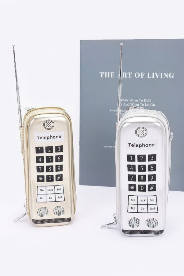 ChainLink Mobile Metallic Phone-Shaped Bag