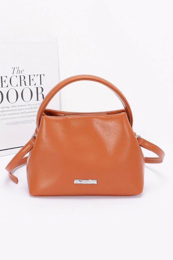 Mystique Faux Leather Tote with Secret Door Logo